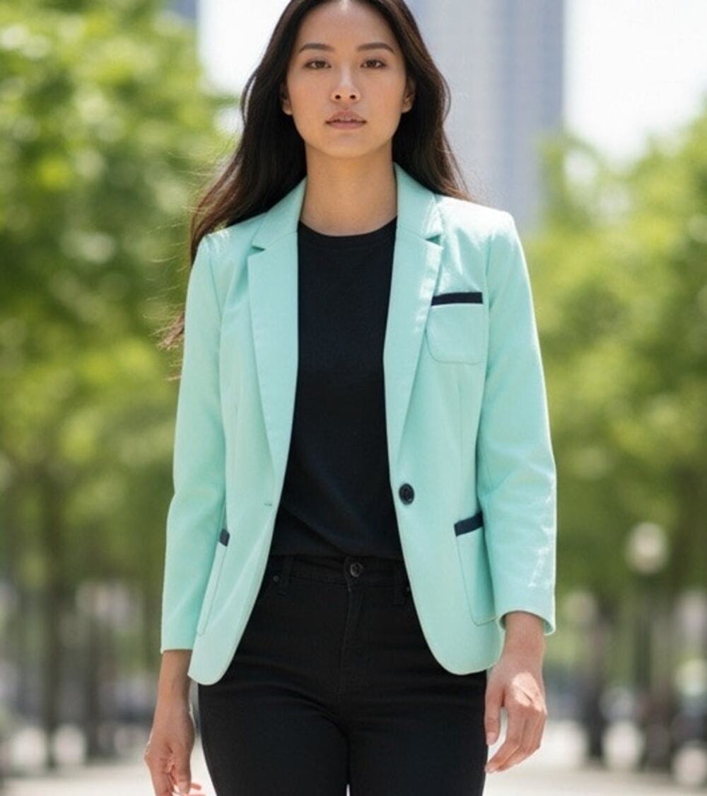 Y2K Limited Aqua/Mint Green Parisian Style Blazer